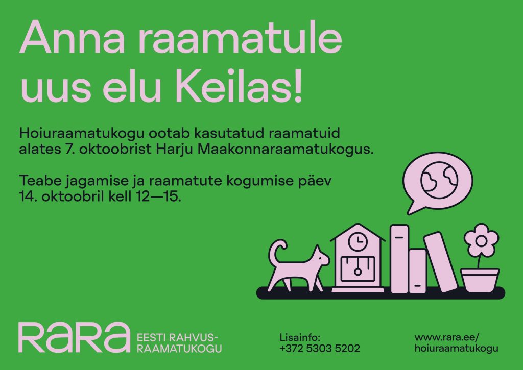 Anna raamatule uus elu Keilas!