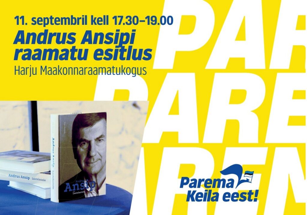 Andrus Ansipi raamatu “Lastelastele” esitlus Andrus Ansipi raamatu “Lastelastele” esitlus